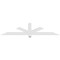 Ekena Millwork Kennewick Architectural Grade PVC Gable Bracket, 84"W x 17 1/2"H x 4"D x 4"F, 5/12 Pitch GBP084X18X0404KEN00 - alternate 2